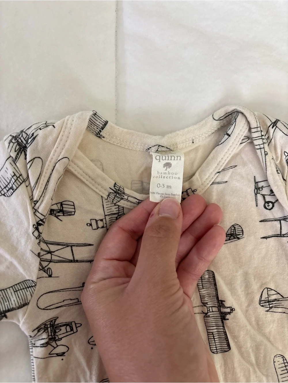 Kate Quinn Neutral Airplane Bundle of Onesie & Sleep Bag